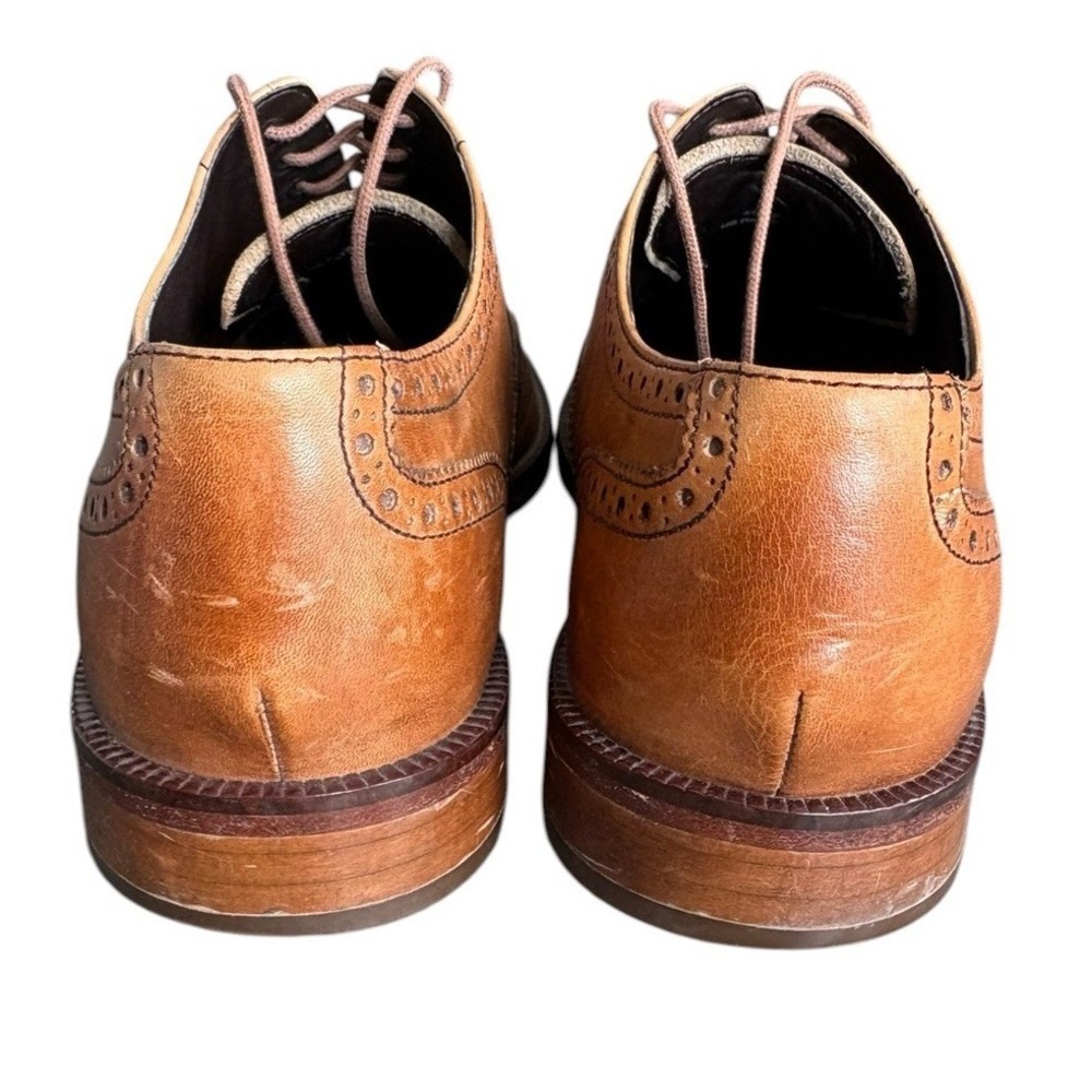 Cole Haan Cambridge Oxford Wing Tip Dress Shoes British Tan Men's Size 10.5 - Picture 3 of 8